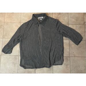 Sheri Martin Women’s 18 Black White Sheer Jacket 90’s Vintage
